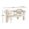 51"Modern Chenille Loveseat Sofa,Comfy Upholstered 2 Seater Sofa With 2 Pillows,Small Loveseat Sofa,Loveseat Couch -Maison Boucle - 4 of 4