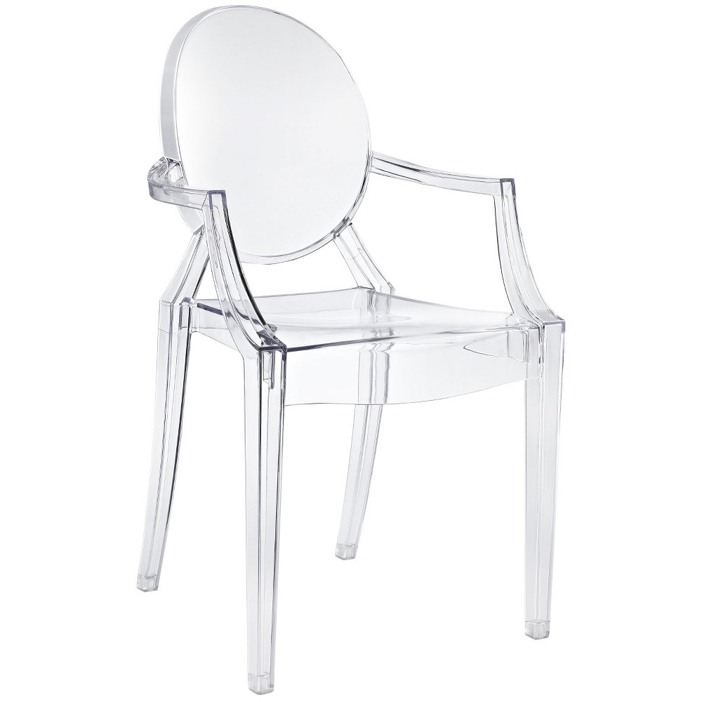 Photos - Chair Modway Casper Dining Armchair Clear  