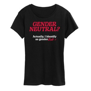 Women's - Instant Message - Gender Neutral? Actually Gender Evil Short Sleeve Graphic T-Shirt - 1 of 4