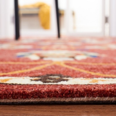Handmade Blue Wool Tufted Rectangular Rug, 5' x 8'