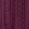 Lands' End Women's 3/4 Sleeve Lightweight Jersey Embellished Top - 4 of 4
