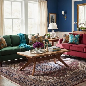 Cross Leg Rectangular Coffee Table (40in x 20in / 1020mm x 510mm) - 1 of 4