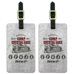 Friday The 13th Camp Crysal Lake Luggage ID Tags Set of 2 - 1 of 4