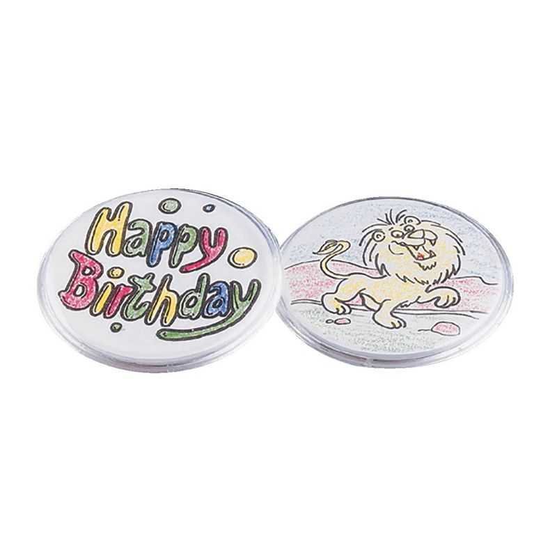 Neil Enterprises Snapins Acrylic Snap Together Round Children Craft Button, 3 in, Pack of 12, 1 of 3