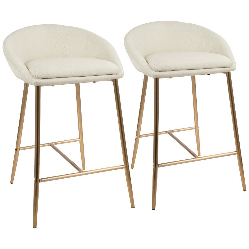 Set of 2 26" Matisse Glam Counter Height Barstools - LumiSource, 1 of 13