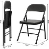 homfan  Meta lFolding Chairs Portable Kitchen Chair Foldable ，350lb Weight - 3 of 4