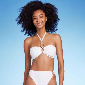 Strapless Bandeau Swimsuit White