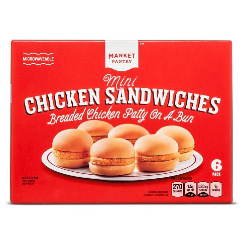 chicken mini frozen sandwiches pantry market target 6ct meals