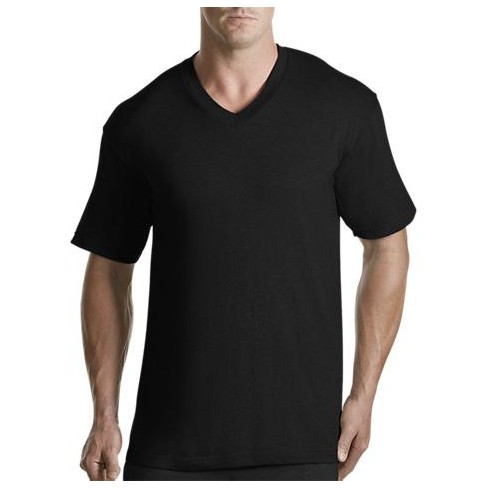 Harbor Bay 3 Pack V-neck T-shirts - Men's Big And Tall Black 2x Large ...