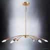 Urban Ambiance Luxury Modern Chandelier,  7''H x 27''W,  Brushed Brass Finish, ULB2270 - 4 of 4