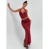 Mocamel Women's Extra Long Ruched Skirt Summer Set - 3 of 4
