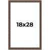 PosterPalooza | Elegant Brown Picture Frame - UV Acrylic, Foam Board Backing, Hanging Hardware - 2 of 4