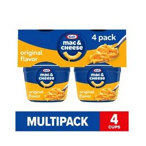 Kraft Original Mac N Cheese Macaroni and Cheese Cups Easy Microwavable Dinner, 4 ct Pack, 2.05 oz Cups - 1 of 4