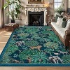 Jungle Print Washable Rug - Non-Slip Low Pile Stain Resistant Carpet for Living Room, Bedroom, Nursery, Playroom - 2 of 4
