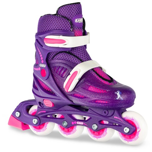 New Girls Rollerblades Adjustable Inline Skate Roller Skates Pink Several Sizes 