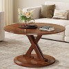 Tribesigns Modern 31.5-inch Round Coffee Table with X-shaped base for Home - 2 of 4