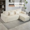 Modular Sectional Sofa Couch, Full Foam Comfy Upholstered Cloud Couch for Living Room, Modern Couch Floor Lounge Sofa, Soft Corduroy Fabric Sleeper - 4 of 4