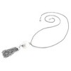 ELYA Women's Faux Pearl Stainless Steel Tassel Drop Necklace - 2 of 4