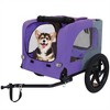 COWLOWN Orange Outdoor Heavy Duty Collapsible Pet Bike Trailer with Universal Hitch, Foldable Dog/Cargo Carrier Cart for Bicycles - 2 of 4