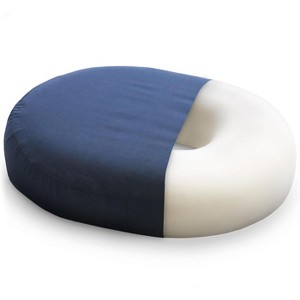 DMI Donut Seat Cushion, Tailbone Relief, 18 x 15 x 3 in, Navy - 1 of 1