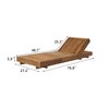 Christopher Knight Home Debra Outdoor 6-Position Adjustable Acacia Wood Chaise Lounge with Cushion - 4 of 4