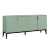 Whisen Modern Wood Sideboard with Adjustable Shelf and 4 Door - 3 of 4