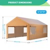 10x20FT Heavy Duty Carport, Portable Car Canopy With Roll-up Door and Sidewalls, UV Resistant  Garage Party Tent, Carport Shelter for Car - 2 of 4