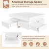 Lyngins Geometric Coffee Table with LED Strip Lights – UV High-Gloss Finish, Double-Layer Storage, 2-Tier Square Center Table for Living Room - 3 of 4