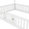 NicBex Full Size Platform Bed 78.1" L Modern House-Shaped Pine Bed Frame with Roof and Guardrail with Door for Bedroom, No Box Spring Required - 4 of 4