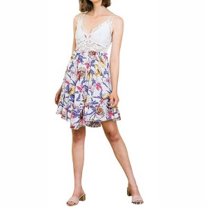 Women's Lace Babydoll Ruffle Dress - umgee - 1 of 4