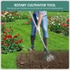 Itopfox Rotary Cultivator Tiller with Adjustable Stainless Steel Handle and Detachable Solid Metal Tines for Garden Soil Loosening and Mixing - 2 of 4