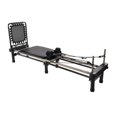 AeroPilates Reformer Pilates Machine 435 Plus - Black and Pink