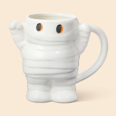 12oz Halloween Stoneware Mummy Figural Mug - Spritz™
