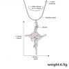 Cross Pendant Necklace for Women - HTUTWOO™ Cubic Zirconia, Adjustable Jewelry, 18K Gold Plated Jewelry, for Everyday Wear&occasions - 4 of 4