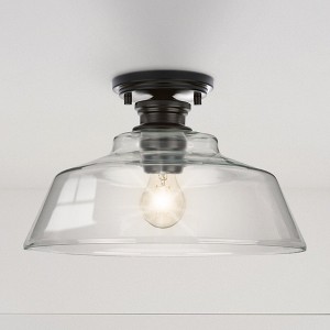 Urban Ambiance Luxury Transitional Indoor Ceiling Light,  8-1/2''H x 14"W x 14''D,  Matte Black Finish, UHP4887 - 1 of 4