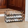 Slim 3-Tier Shoe Rack with Space-Saving Design and Sturdy Construction - Ideal Shoe Storage Solution for Entryways and Closets - 3 of 4