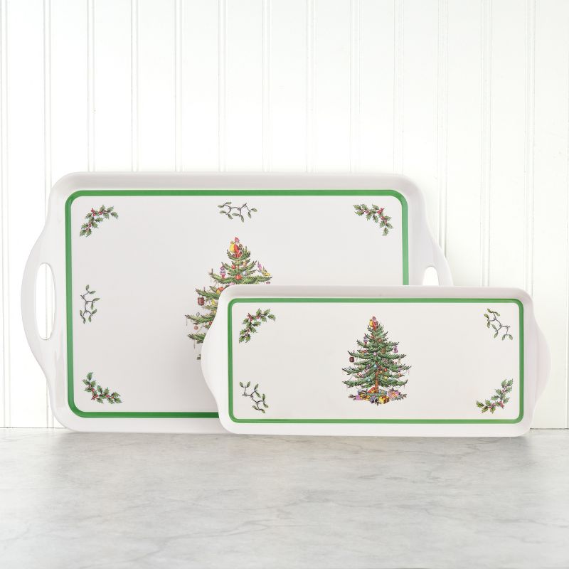 Pimpernel Christmas Tree Melamine Sandwich Tray - 15.1 x 6.5 Inches, 4 of 6