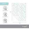 Everyday Kids Gray and Green Elephant Baby Blanket – 30" x 40", High Pile Fleece and Mink - 4 of 4