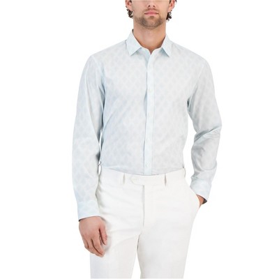 Alfani Mens Two Tone Button Up Shirt