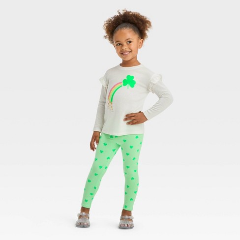 Girls' Holiday 'floral' Leggings - Cat & Jack™ Black M : Target