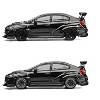 Subaru VAB WRX S4 Widebody Black Metallic with Red Interior with Extra Wheels 1/64 Diecast Model Car by CM Model - 2 of 4