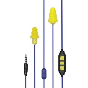 Plugfones Guardian Plus 29 dB Nylon/Silicone/Soft Foam 3.5 MM Jack Earplugs/Earphones w/Mic Yellow 1 - 1 of 1
