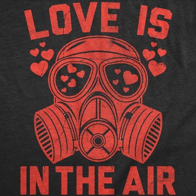 Мужские футболки Crazy Dog T-Shirts, Inc. Mens Funny T Shirts Love Is In The Air Sarcastic Gasmask Graphic Novelty Tee for Men - Crazy Dog Men's T Shirt for Valentines Gift Black XL — фото 2