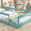 Twin Size Wood Floor Bed with House-shaped Headboard - 4 of 4
