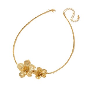 Anna-Kaci Women's Floral Pendant Necklace - 1 of 4