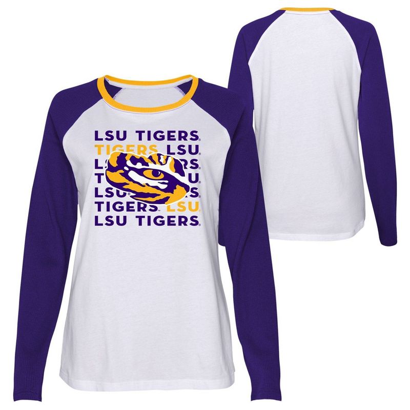 NCAA LSU Tigers Girls&#39; Long Sleeve T-Shirt, 1 of 4