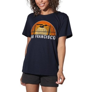 Women's Star Trek San Francisco Trek Loose T-Shirt Navy - 1 of 4