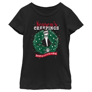 Girl's The Nightmare Before Christmas Jack Season's Creepings T-Shirt - 1 of 4