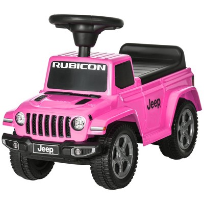 Pink Toddler Ride-On Jeep with Engine Sounds and Storage