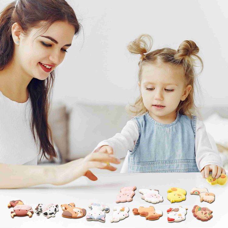 Joyfy 12 Pcs Farm Animal Magnets for Fridge Cute Refrigerator Magnet for Kids Toddler Funny Magnetic Toys Party Favor Birthday Gifts Classroom prize, 3 of 5